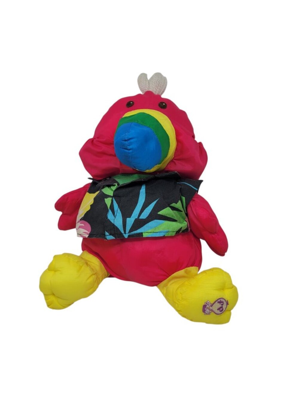 Vintage 1987 Fisher Price Puffalump Wild Things Pink Toucan Plush Toy With Shirt